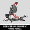 Scie à onglets composée de 12 po à montage rapide avec laser