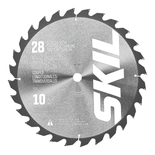 10 In. 28-Tooth Carbide Tipped General Purpose Circular Saw Blade