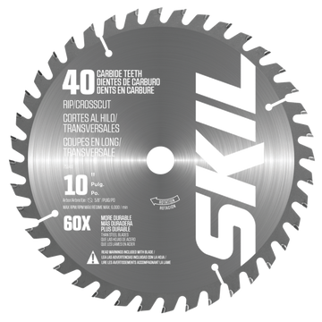 10 In. 40-Tooth Carbide Tipped Circular Saw Blade, 10-Pack