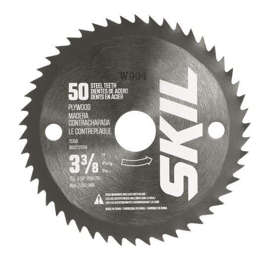 Lame de scie circulaire pour contreplaqué de 50 dents de 3-3/8 po