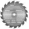 7-1/4 In. 18-Tooth Carbide Tipped Circular Saw Blade, 25-Pack