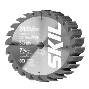 7-1/4 In. 24-Tooth Carbide Framing Circular Saw Blade, 10-Pack