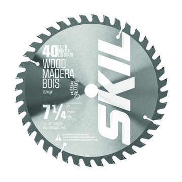 Lame de scie circulaire de 40 dents à pointe en carbure de 7-1/4 po