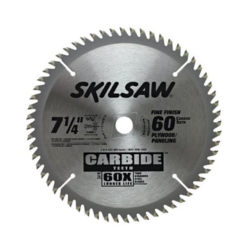 Hoja de sierra circular de 7-1/4 pulgadas con 60 dientes y puntas de carburo, paquete de 10