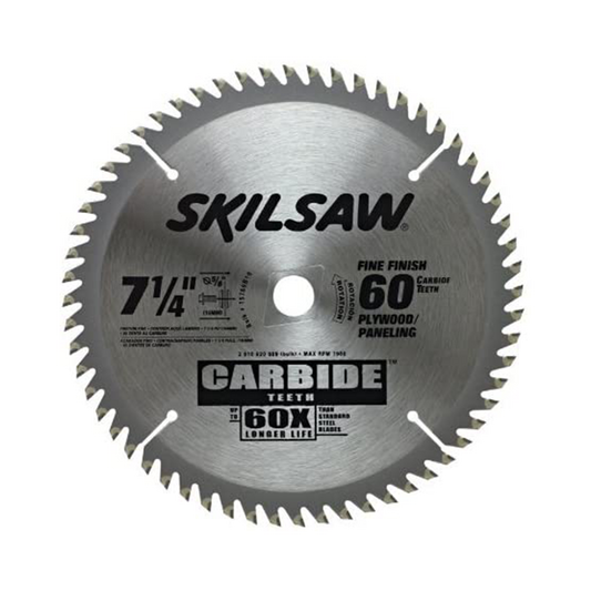 7-1/4 In. 60-Tooth Carbide Tipped Circular Saw Blade, 10-Pack