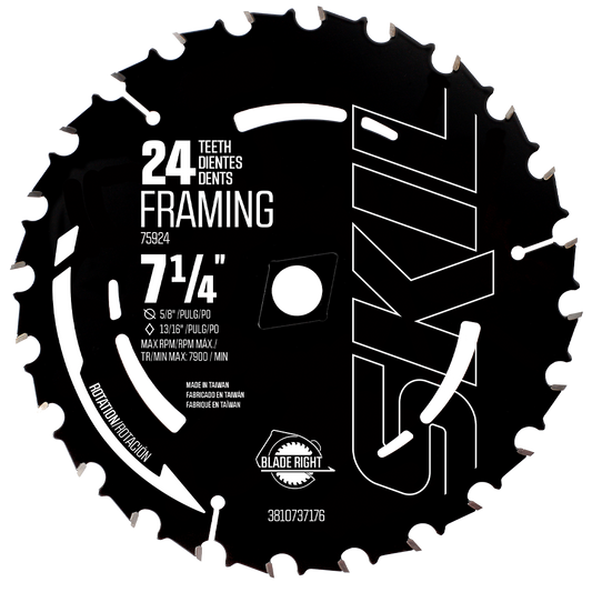 7-1/4 In. 24-Tooth Carbide Framing Blade