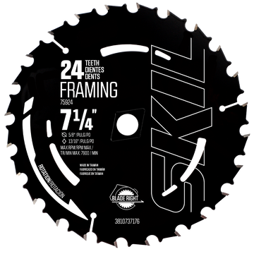 7-1/4 In. 24-Tooth Carbide Framing Blade 10-pack