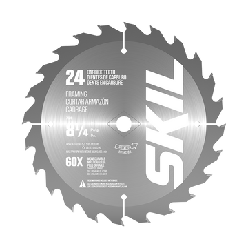 8-1/4 In. 24-Tooth Carbide Tipped Circular Saw Blade, 10-Pack