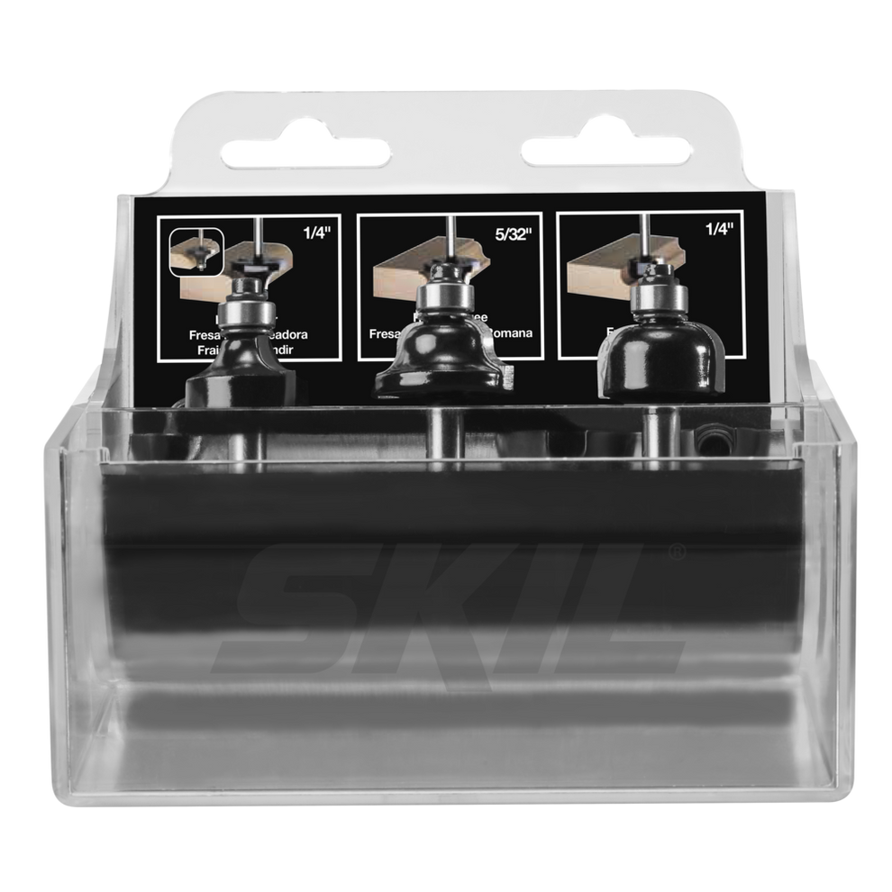 Skil Router Edge Guide 3-Piece Carbide Decorative Edge Set | SKIL (91003)