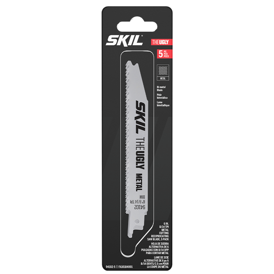 The UGLY 6 In. 8/14 TPI Metal Cutting Reciprocating Saw Blade, 5-Pack