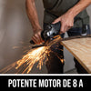 Amoladora angular alámbrica de 5 pulgadas de 8 A
