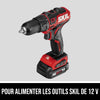 Pile au lithium de 2,0 Ah, 12 V avec charge mobile PWR ASSIST™