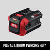 Pile au lithium de 40 V, 6,0 Ah