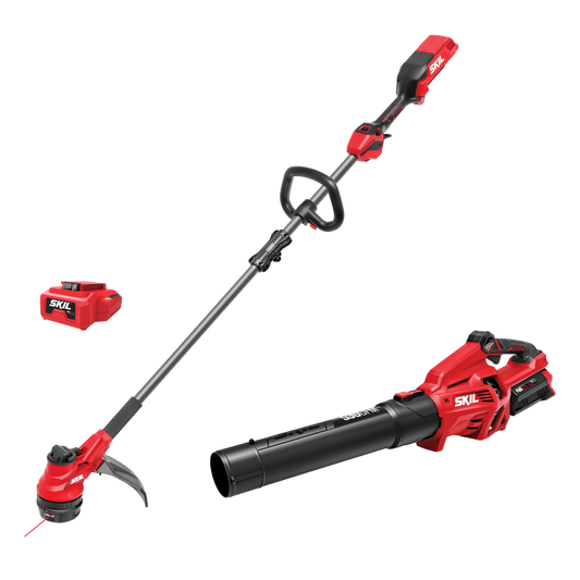 40V 15 In. String Trimmer and 530 CFM Blower Combo Kit (4.0Ah Battery)