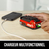 Kit de démarrage : chargeur et pile de 2,0 Ah au lithium, 20 V avec port USB-C