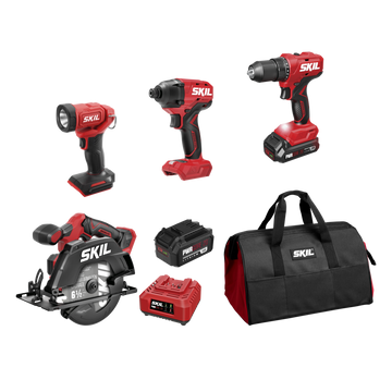 Assortiment de quatre outils sans balais de 20 V