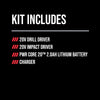 20V Brushless Compact Drill Driver and Impact Driver Kit