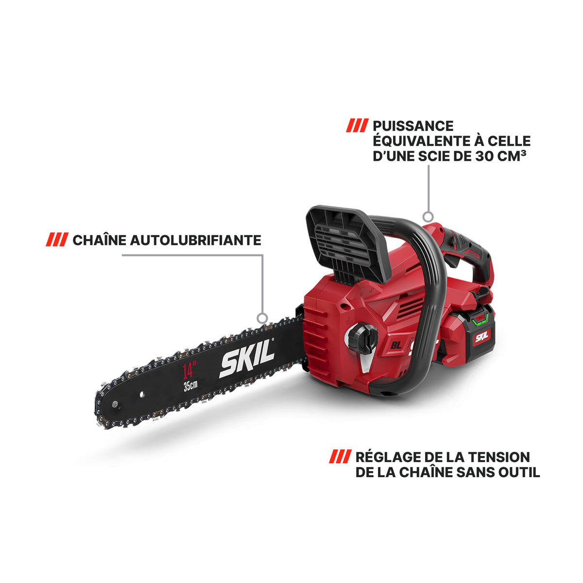 KIT DE SCIE À CHAÎNE DE 40 V, 14 po