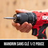 Kit de marteau perforateur de 20 V sans balais avec 75 embouts de vissage et mèches de perçage dans une mallette à emboîtement