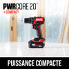 Perceuse à percussion compacte sans balais 20 V 1/2 po