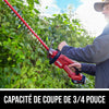 Kit de taille-haie sans balais de 20 V, 22 po