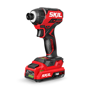 Atornillador de impacto hexagonal compacto de 1/4 de pulgada de 20 V sin escobillas