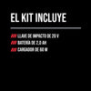 Llave de impacto de 1/2 pulgada de 20 V sin escobillas