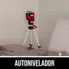 Láser autonivelador de líneas en cruz verdes de 360 grados con trípode