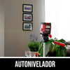 Láser autonivelador de líneas en cruz verdes con abrazadera