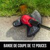 Kit de taille-bordure à tête pivotante de 20 V, 12 po