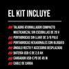 Kit de taladro atornillador multicabezal compacto de 20 V sin escobillas