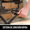 Banco de trabajo compacto con base de soporte plegable