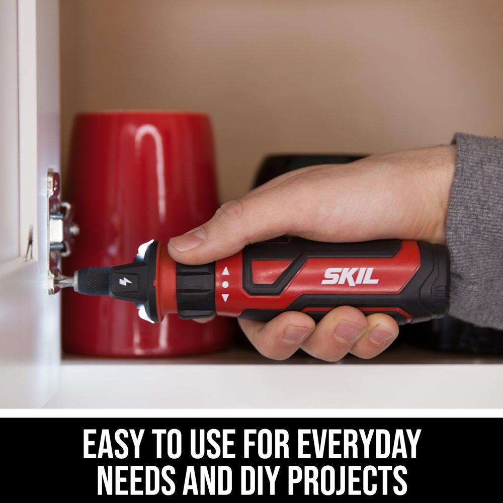 Rechargeable 4V Screwdriver with Circuit Sensor™ Technology w./ 45 ...