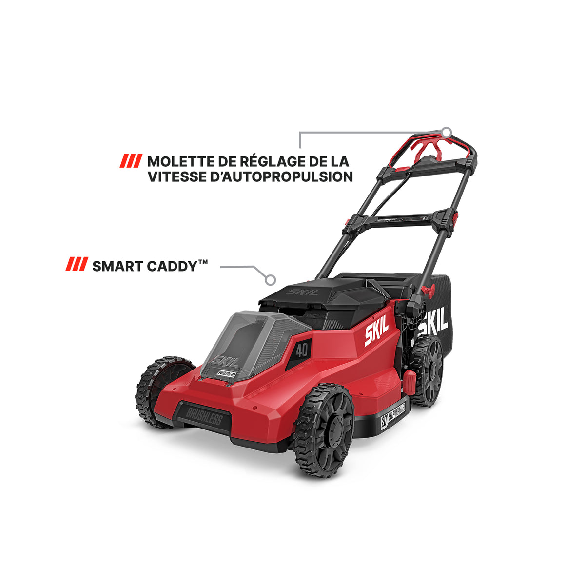 TONDEUSE AUTOTRACTÉE DE 40 V, 20 po AVEC SMART CADDY™