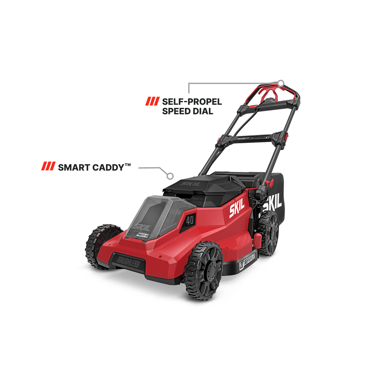 The SKIL 40V 20 In. Self-Propelled Mower with Smart Caddy™
