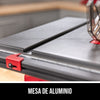 Sierra de mesa compacta de 8-1/4 pulgadas de 15 A y base de soporte plegable