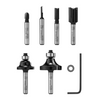 6-Piece Carbide Router Bit Set in Interlocking Case