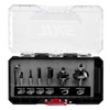 6-Piece Carbide Router Bit Set in Interlocking Case