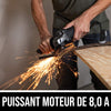 Meuleuse d’angle câblée de 8 A, 5 po