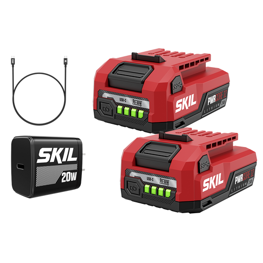 12V 2 x 2.0Ah 12V USB-C Battery and Charger Starter Kit