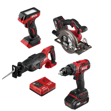 20V Brushless 4-Tool Combo Kit with PWR Jump™ Charger