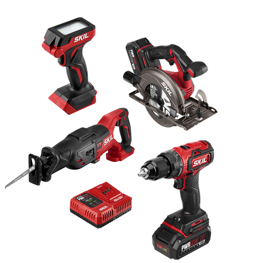 20V Brushless 4-Tool Combo Kit with PWR Jump™ Charger