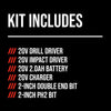 20V Brushless Drill Driver & Impact Driver Combo Kit