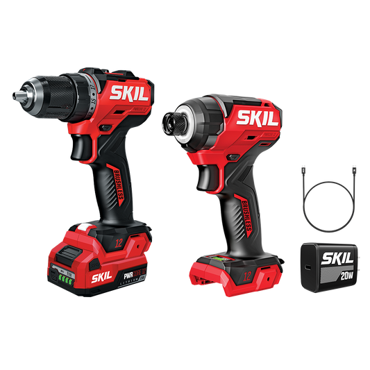 Brushless 12V Drill Driver & Impact Driver