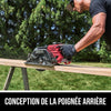 Scie circulaire à poignée arrière sans balais de 2 x 20 V, 7-1/4 po