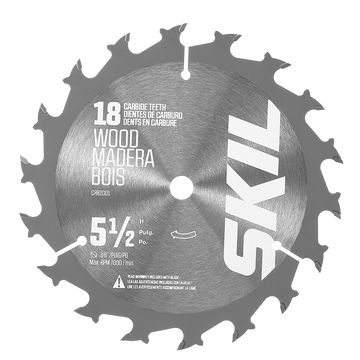 5-1/2 In. 18-Tooth Carbide Tipped Circular Saw Blade