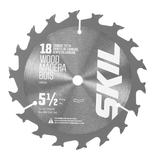 5-1/2 In. 18-Tooth Carbide Tipped Circular Saw Blade