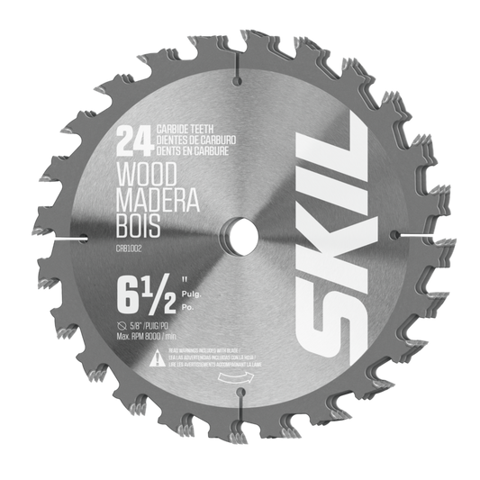6-1/2 In. 24-Tooth Carbide Circular Saw Framing Blade, 3-Pack