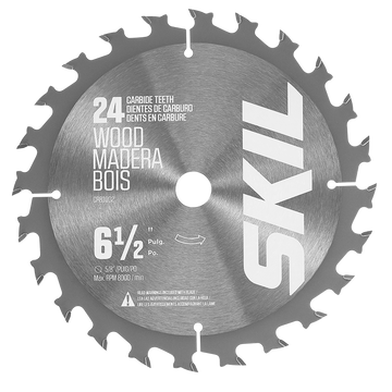 6-1/2 In. 24-Tooth Carbide Tipped Circular Saw Blade