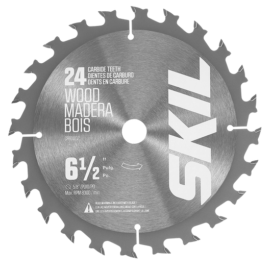 6-1/2 In. 24-Tooth Carbide Tipped Circular Saw Blade